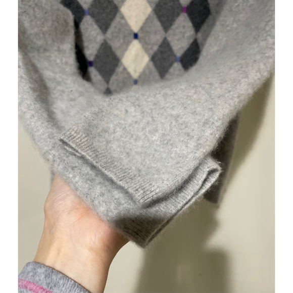 NWOT 2 PLY 100% Cashmere By Charter CArgyle Cashmere Crew Neck Sweater XL - Picture 6 of 9